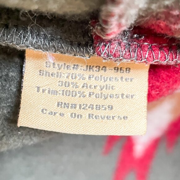 UpCountry By Du Monde Fleece Button Down Jacket Aztec Tribal Women's Medium VTG - Picture 8 of 9